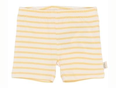 Petit Piao cycling shorts off-white with dusky citron stripes