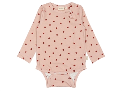 Petit Piao body pink with hearts