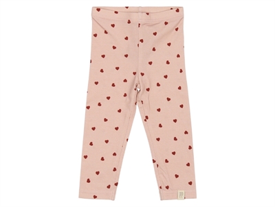 Petit Piao leggings pink with hearts