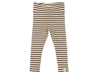 Petit Piao leggings coffee bean striped in modal