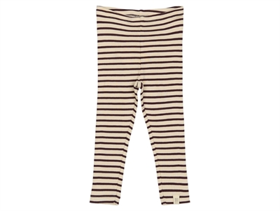 Petit Piao leggings dark grape striped in modal