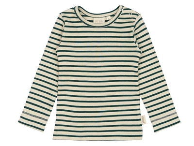 Petit Piao t-shirt dark sea striped in modal