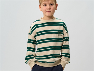 THE NEW striped sweatshirt deep teal