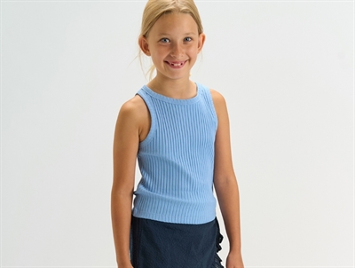 THE NEW rib top forever blue with embroidery