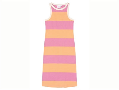 THE NEW rib dress cashmere rose with wide stripes