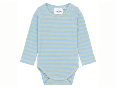 THE NEW Siblings rib bodysuit forever blue with stripes