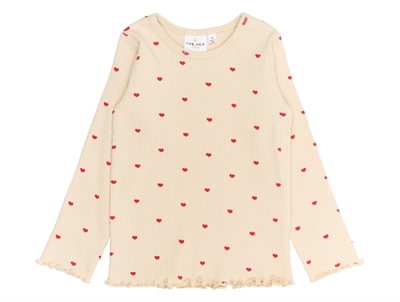 THE NEW siblings long-sleeved T-shirt with heart print