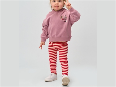 THE NEW siblings rib leggings red/white striped