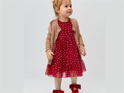 THE NEW siblings tulle dress red with hearts