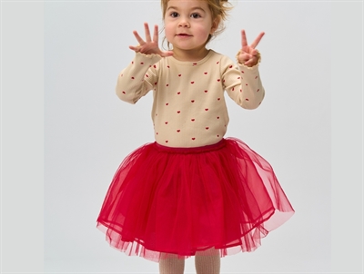 THE NEW siblings tulle skirt red with elastic waist