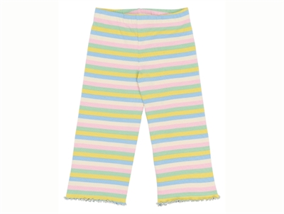 THE NEW Siblings rib pants multi striped with wide legs and scalloped edge