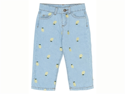 THE NEW Siblings jeans light blue denim with lemon embroidery