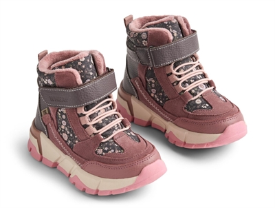 Wheat cinnamon floral winter boot/fleece-lined boot Muni with TEX
