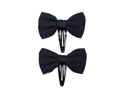 Wheat hairclip Victoria midnight blue with bow (2-Pack)