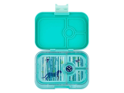 Yumbox misty aqua/rainbow tray 4-sections lunchbox Panino